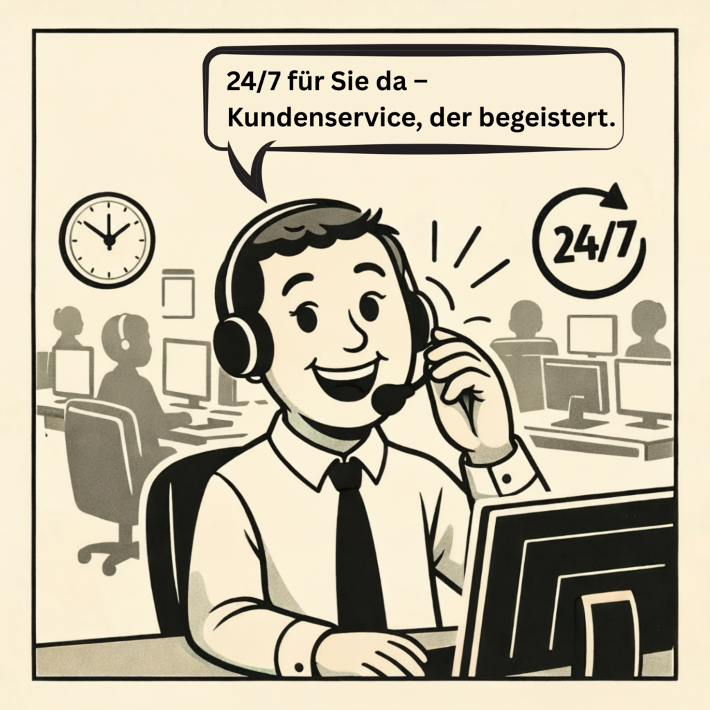 24/7 für Sie da – Kundenservice, der begeistert 1 Kundenservice-Team 24/7 erreichbar bei AP Dialog AG
